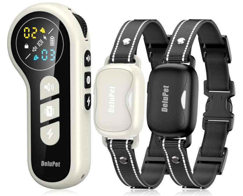 Electric Dog Training Collar with Remote 1600FT, Rechargeable E-Collar Waterproof Collars with 3 Training Modes, Security Lock for All Breeds, Sizes